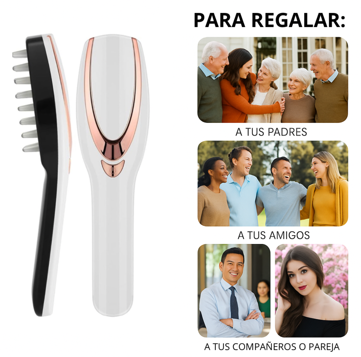 Cepillo LED Anticaída 3 en 1