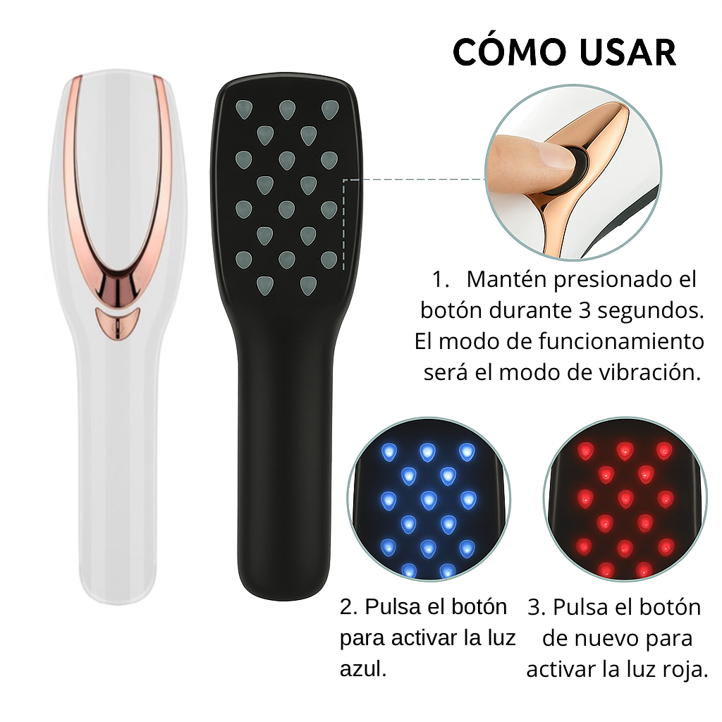 Cepillo LED Anticaída 3 en 1